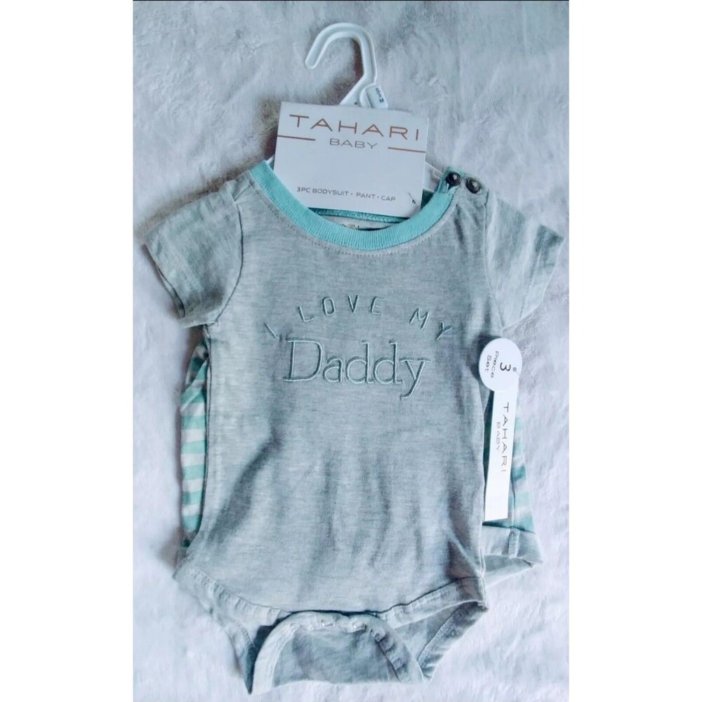 shirt Shorts Hat 0 to 3 months New Tahari Baby short sleeve outfit infant set